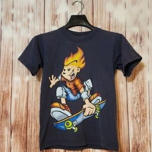 Vintage Flamehead Usa Skate Team T Shirt Mens Small 90S Made In Usa Jnco 1